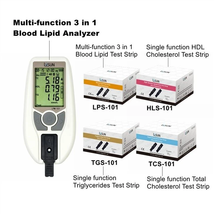 IVD Reagent Lipid Profile Dry Chemistry Test Strips By Meter Portable Lipid Profile Analyzer