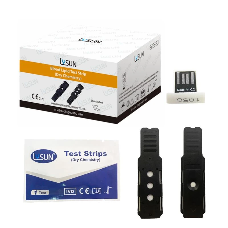 Blood Lipid Panel Test Monitor Kit Heildarkólesteról TC/TG/HDL/LDL heimaprófunarstrimlar