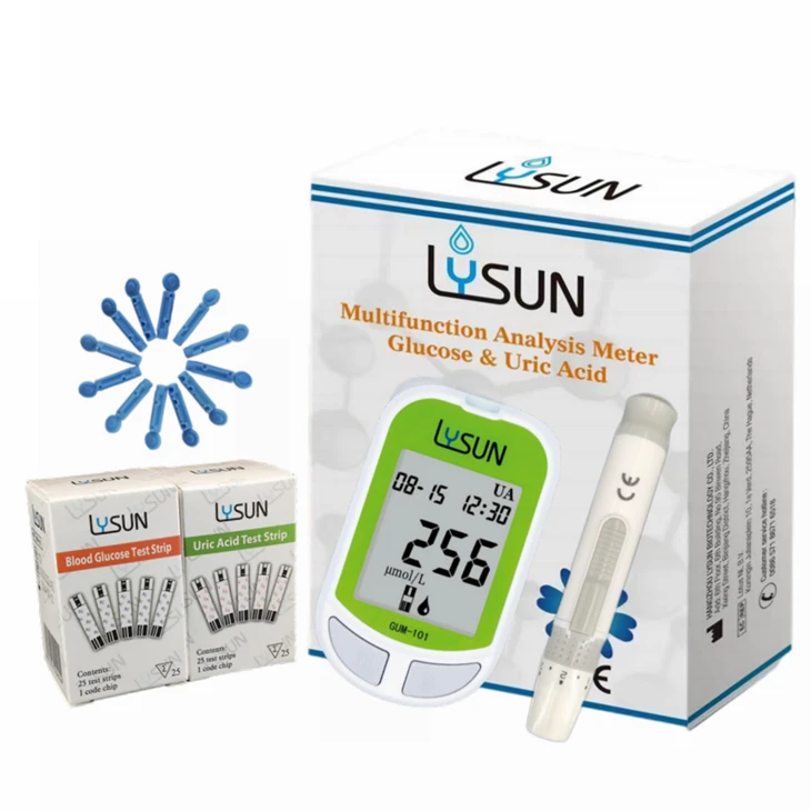Lysun Factory Supply Uric Acid Cholesterol Meter Glucose Meter