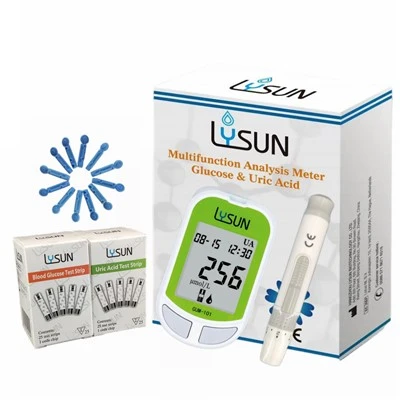 Lysun Multifunction Uric sýru blóðsykurprófun Meter Persónuleg heilbrigðisþjónusta